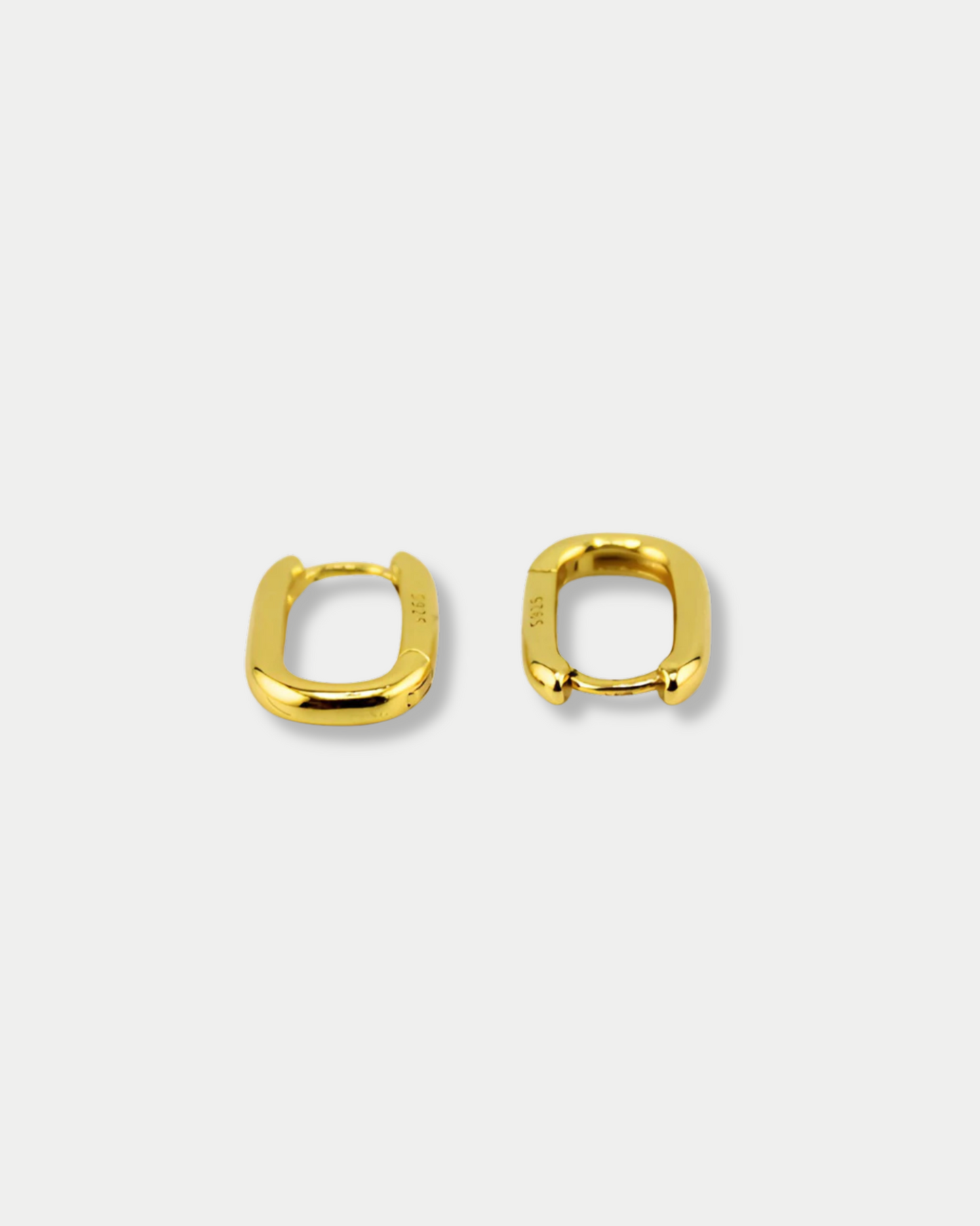 Rectangle Earrings S925 Gold