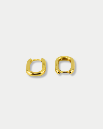 Rectangle Earrings S925 Gold