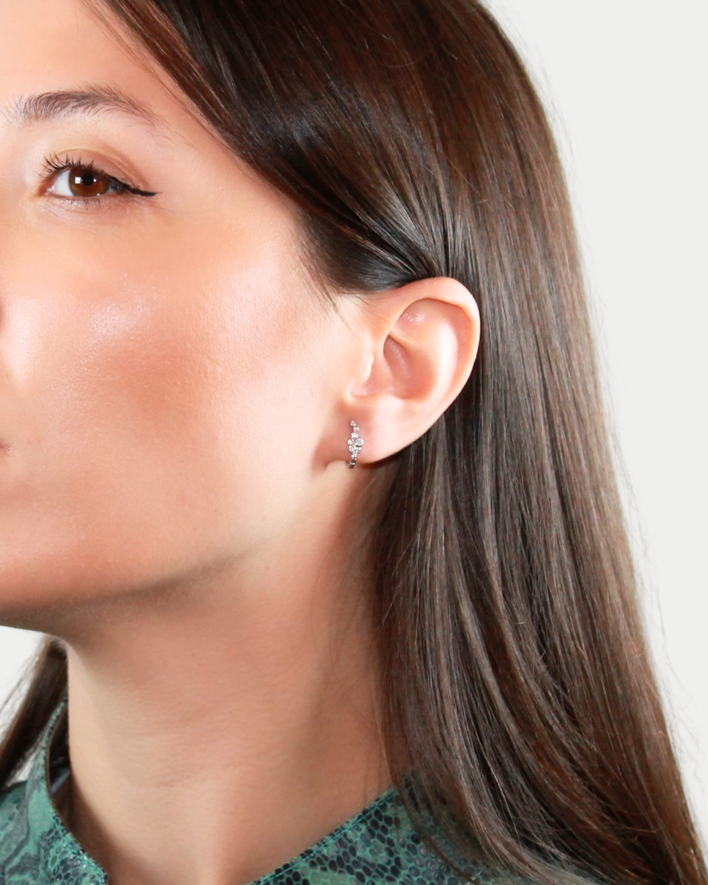 Moonlite Sterling Silver Hoop Earrings S925