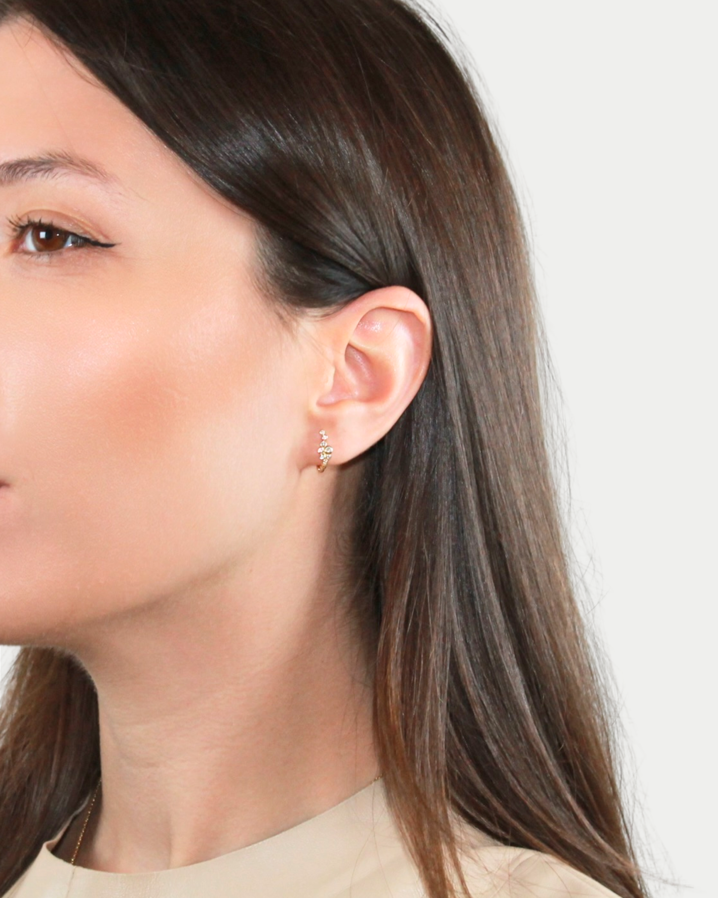 Moonlite Gold Hoop Earrings S925