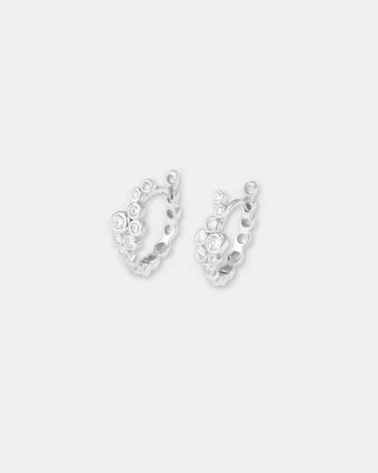 Moonlite Sterling Silver Hoop Earrings S925