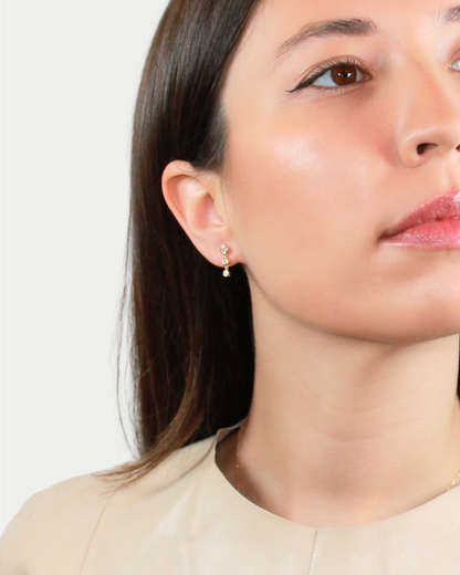 Moonlit Earrings in 925 Sterling Silver – Gold Plated
