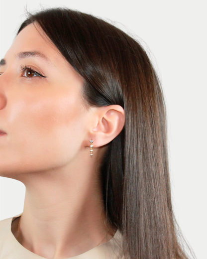 Moonlit Earrings in 925 Sterling Silver – Gold Plated